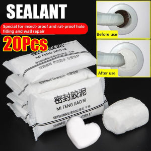 20Pcs Wall Hole Sealing Glue Waterproof Sewer Sealants Repair Sealing Clay Flexible Cement Sealing Glue for Wall Hole Sewer Hole Air Conditioning Hole