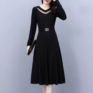 Autumn Fashion Stylish Big Size Warm Trendy Mid-length Dress