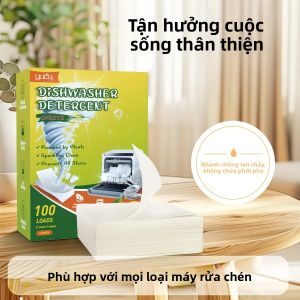 100 Viên Tẩy Rửa Chén Hương Chanh Tan Nhanh Loại Bỏ Vết Dầu Làm Sạch Nhẹ Nhàng Mạnh Mẽ Làm Sáng Bát Đĩa