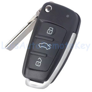 3 / 4 Buttons Case Flip Remote Car Key Fob Shell Cover Replacement for Audi A2 A3 A4 A6 A6L A8 Q7 TT S4 S5 S6 S8