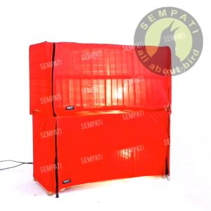 SEMPATI Krodong Dongdang Premium Kerodong Sangkar Kandang Burung Merpati 3 Pasang Petak 6 Pintu Bahan Pe Kain Penutup Sangkar Merpati Pos Balap Kolong Tomprang