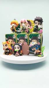Bandai | Demon Slayer Tanjiro Kamado Nezuko anime cartoon figure blind box creative personalized statue model ornament surprise gift box
