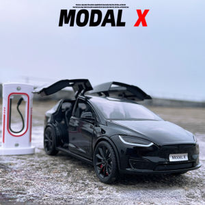 1:24 Model X Simulation Alloy Car Model Vehicle Sound And Light Pull Back Toy Car Boy Collection Decoration Gift C292