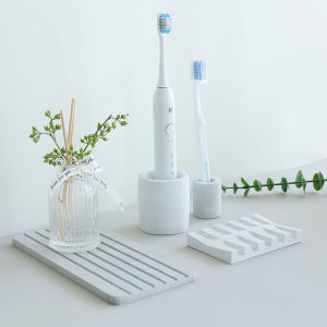 Diatom Ooze Storage Pad Minimalist Tooth-Cleaners Storage Rack Water-Absorbing Quick-Drying Toothbrush Holder Diatomite Material Toiletries Holder