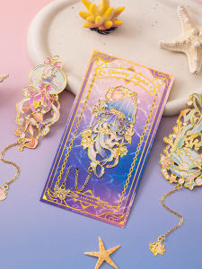 LAIZIXINGXINGDELIPIN | Chinese Style Jellyfish Metal Lace Bookmark