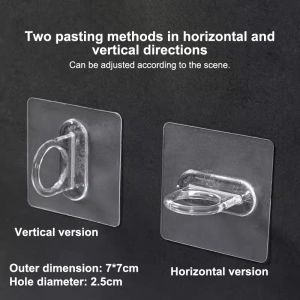 1/2/5pcs Multi functional circular hook for bathroom no need for punching shampoo rack shower gel wall hanging adhesive hook