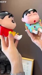 Multi-function Phones Holder Cute Crayon Shin Chan Phone Holder Internet Celebrity Anime Garage Kits Desktop Decoration