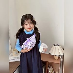 Sanrio Kuromi Melody Kitty Special Mini Plush Doll Chest design Crossbody Bag Kids Girl Bag Children Kids Beg