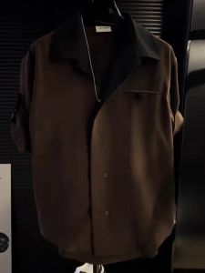 Anti-Wrinkle Short Sleeve Mens Shirt Commute Business Casual Lightweight Luxury Design Sensation Slim Fit Standard Edition