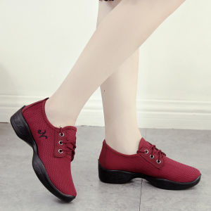 Square Dance Shoes Modern Womens Dance Shoes Fitness Aerobic Shoes Old Beijing Cloth Shoes Womens Shoes Thick Sole Height Increasing Dancing Shoes