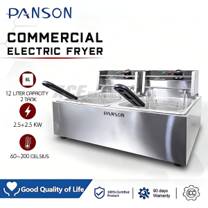 PANSON 6L + 6L electric fryer electric deep fryer fryer with Strainer Stainless Steel fried foods COD
