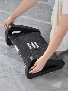 Adjustable Footrest ergonomic Foot Rest Office Under Desk With Foot Massage Roller Support Leg Feet Relaxing Leg Rest   6 Height Adjustable Footrest 脚底按摩凳