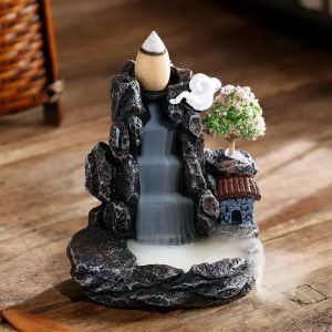 Lọ Đốt Trầm Hương Thác Nước Núi Kiểu Dáng Thiền Khói Thơm Vật Trang Trí Nhà Cửa Đồ Thủ Công Bằng Nhựa Resin Giúp Thư Giãn