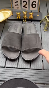 Dép quai ngang doctor thái lan da nam cao cấp đế doctor răng cưa khâu viền thủ công chắc chắn G10