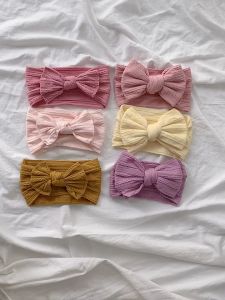 Polar White A1017 Baby Headband Cute Headscarf Newborn Baby Turban Baby Anak Hair Bands Headbands Soft Bowknot Anak