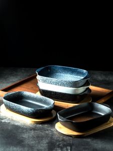 Shufle Ceramic Baking Bowl Double Ear Rice Casserole Dish Oven Special Use Kitchen Cooking Utensils Home New 2025 Model