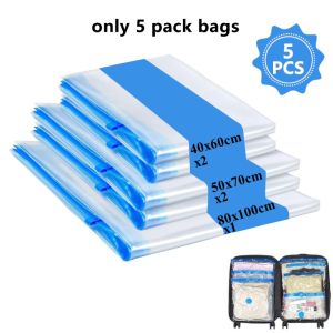 5-15Pack Vacuum Seal Storage Bags Multiple Sizes with Hand Pump80% Space Saver Bags for ClothesBlankets Home Travel Essentials