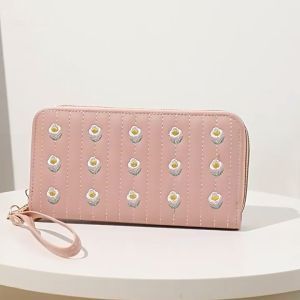 Ví nữ dài cầm tay nhiều ngăn thêu hoa 2 khóa LILA VD5HOA118