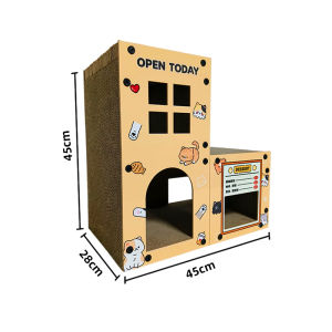 Thickened Cat Scratching Board Villa Integrated Cat Nest Safety Assurance Indoor Outdoor Half Closed Warmth for Kittens And Cats