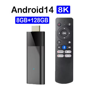 Mini ATV Q12 TV Stick Android 14 8K HD 8GB 128GB Allwinner H313 Google Assistant Media Player Bluetooth 5.4 Fast Smart TV Box