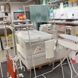 SLIBB 2 ราวตากผ้า ราวตากผ้าอิเกีย 2 ชั้น สีเทา 78x46x185 ซม. สินค้าอิเกีย IKEA