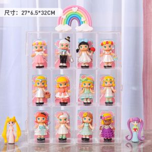 Wall-Mounted Doll Storage Box Transparent Display Case for Figurines Collectibles Organizer Dust-Proof Blind Box Showcase