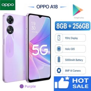 OPPO | 2026 new OPPO A18 Global 4G Smartphone 8GB+256GB Helio G85 6.56 90Hz Display 5000mAh Battery AI Dual Camera Dual SIM Type-C
