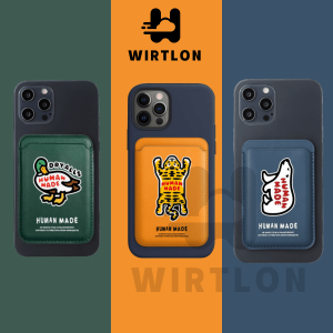 Creative Design Magsafe Strong Magnetic Attraction Thin Leather Business Card Holder for   Mobile Phone Accessories