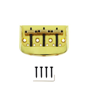 Phrilam Short Vintage Style Half-Size Tele Bridge Zinc Alloy Plate & 3 Brass Saddles for TL Electric Guitar