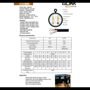 Glink  GLG 6008 CAT6 CABLE LAN + SLING (305M) OUTDOOR [GOLD SERIES]