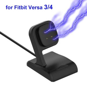 Charger Dock for Fitbit Sense/Sense 2/Versa 4/Versa 3 Stand Charging Cable Station Base Cradle with USB Cord Replacement