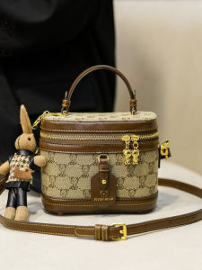 กระเป๋าเครื่องสำอางพิมพ์ลายแฟชั่นย้อนยุคหรูหรา กระเป๋าสะพายข้างผ้าใบขนาดเล็กแบบสะพายข้างสำหรับฤดูใบไม้ร่วงและฤดูหนาวปี 2025