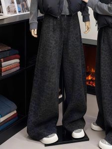 XUECAIQI | Warm and Stylish Leopard Print Winter 3 Pieces Set