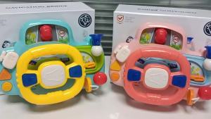 Baby Electric Steering Wheel for Car Seats and Stroller Simulate Driving Vocal Toys Educational Toys for 18M+ Toddlers Gifts