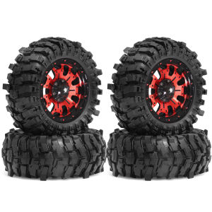 RS | Metal 1.9" Beadlock Wheels and Tires OD88MM 4PCS for /12 Crawler Car MJX H12Y+ MN-128 MN-82S LC79 MN-82