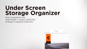Spigen Under Screen Storage Organizer Designed for New Tesla Model Y 2025/2026 Refresh (Juniper) and Tesla Model 3 2025/2024 Refresh (Highland) / Tesla Model Y L 2026
