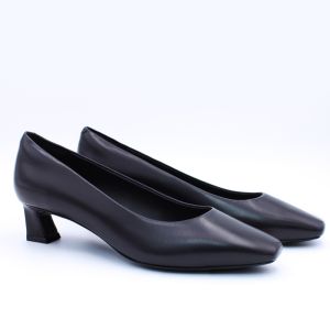 HOPE ROZA (ROSA) - DORISAY Women Square Toe Pump - Soft Leather Square Heel with Anti Slip Sole - Black