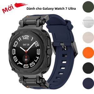 Ốp Lưng Samsung Galaxy Watch 7 + Dây Đeo Siêu Mềm TPU Silicone Vòng Đeo Tay Kim Loại Không Có Khoảng Trống Phụ Kiện Đồng Hồ Thông Minh Smartwatch