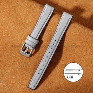 Genuine Leather + Silicone Watch Strap Ultra-thin Small Wristbelt 10mm 12mm 14mm 16mm for DW for Lolarose Women Slim Watch Bands