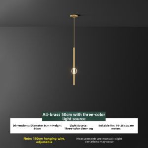 ZHENMEIJU | Luxury Brass Nordic Pendant Light