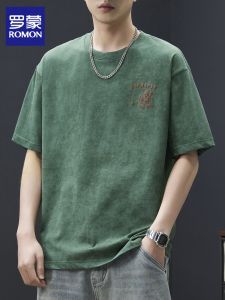 ROMON | Cotton Short Sleeve Casual T-shirt