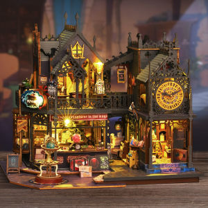 DIY Haunted House Model Kit - Halloween Gothic Horror Mansion Bookend Craft Set Creative Gift for Adults & Teens