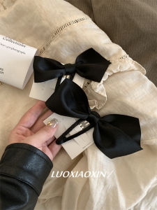 Simple Black Butterfly Knot Hair Clip BB Pin Fresh Outlined Korean Style Freshly Brewed Fashionable Hair Accessories for Girls