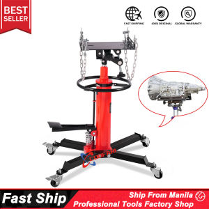 0.6T Hydraulic Telescoping Transmission Jack High Lift 2-Stage Floor Jack Stand Garage Lift Hoist