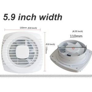 220V 4/6/7inch 110/150/180mm silence Ventilating Strong Exhaust Extractor Fan for Window Wall Bathroom Toilet Kitchen Mounted