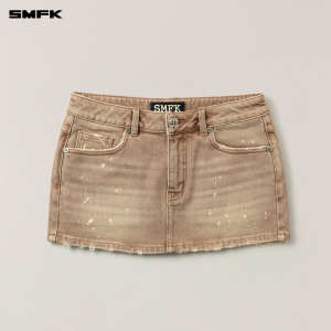 SMFK | Handmade Low-waist Elastic Hugging Denim Mini Skirt
