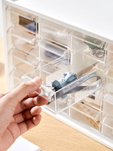Large Capacity Transparent Desktop Drawer Organizer Box Office Supplies Storage Box Acrylic Rectangular Japanese Style Home Organization
