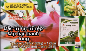 (Phun cây thanh long) Phòng trừ bọ trĩ rệp sáp gây hại thanh long (phun được giai đoạn trái non - trái chín) - mát trái