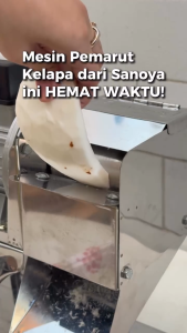 SANOYA Parutan corong kelapa Listrik Kaki Plat Stainless | Mesin Parut Kelapa