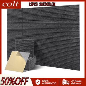 12Pcs Square High Density Polyester Fiber Acoustical Panels SoundProof PaddingSound Absorbing Noise Board for Wall Sound Dampening Used Studio Office Home KTV 12\"X12\"X0.35\"inch